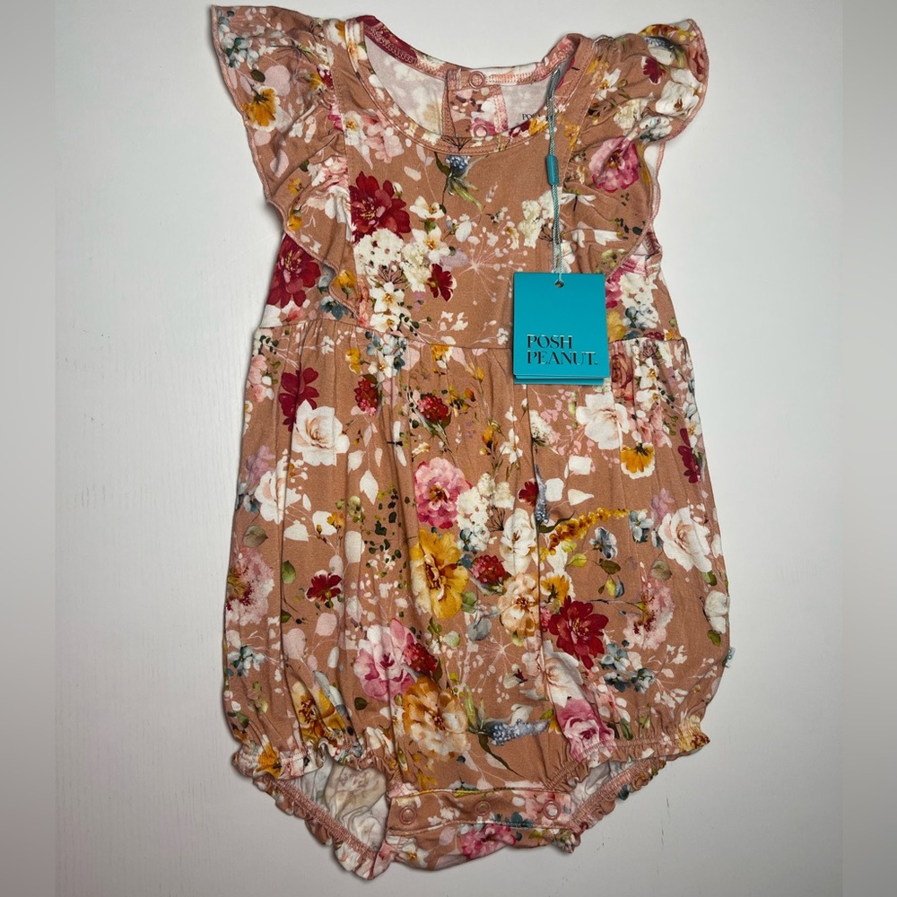 NWT Posh Peanut Floral Romper